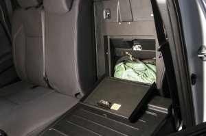 Toyota Tacoma Cubby Cover - Rear - Tuffy Products - Behind Seat Cubby Cover W/ Combo Lock - Black - `05-`22